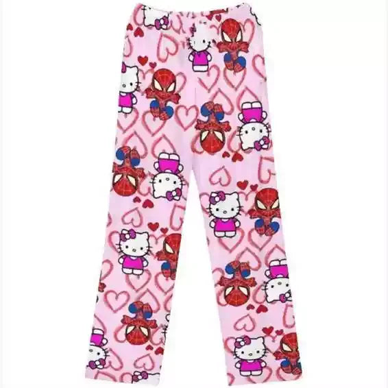 Hello Kitty Spider-Man Cotton Loose Pajama Pants