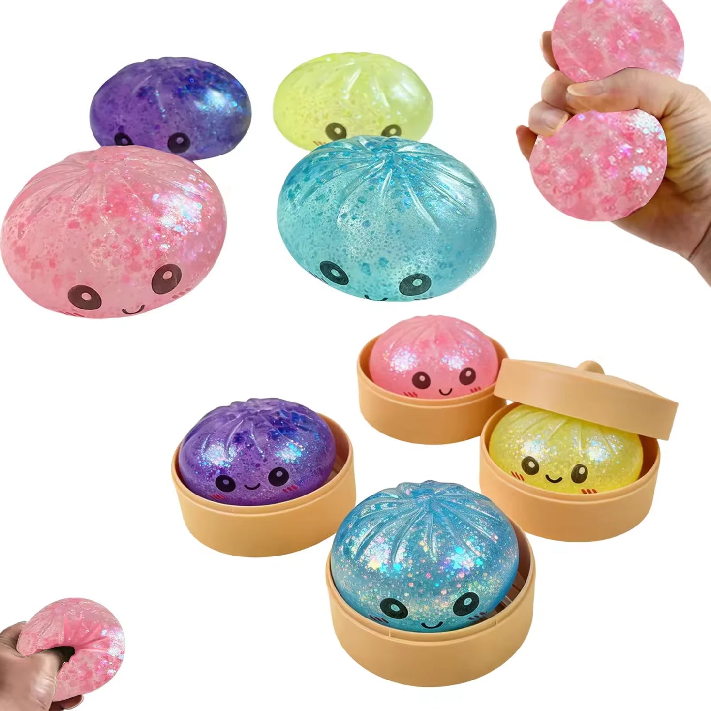 Steamed Bun Squeeze Simulation Bao Stress Relief Fidget Toy