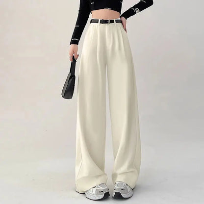 Botvotee Causal Suits Office Elegant Chic Wide Leg Pants