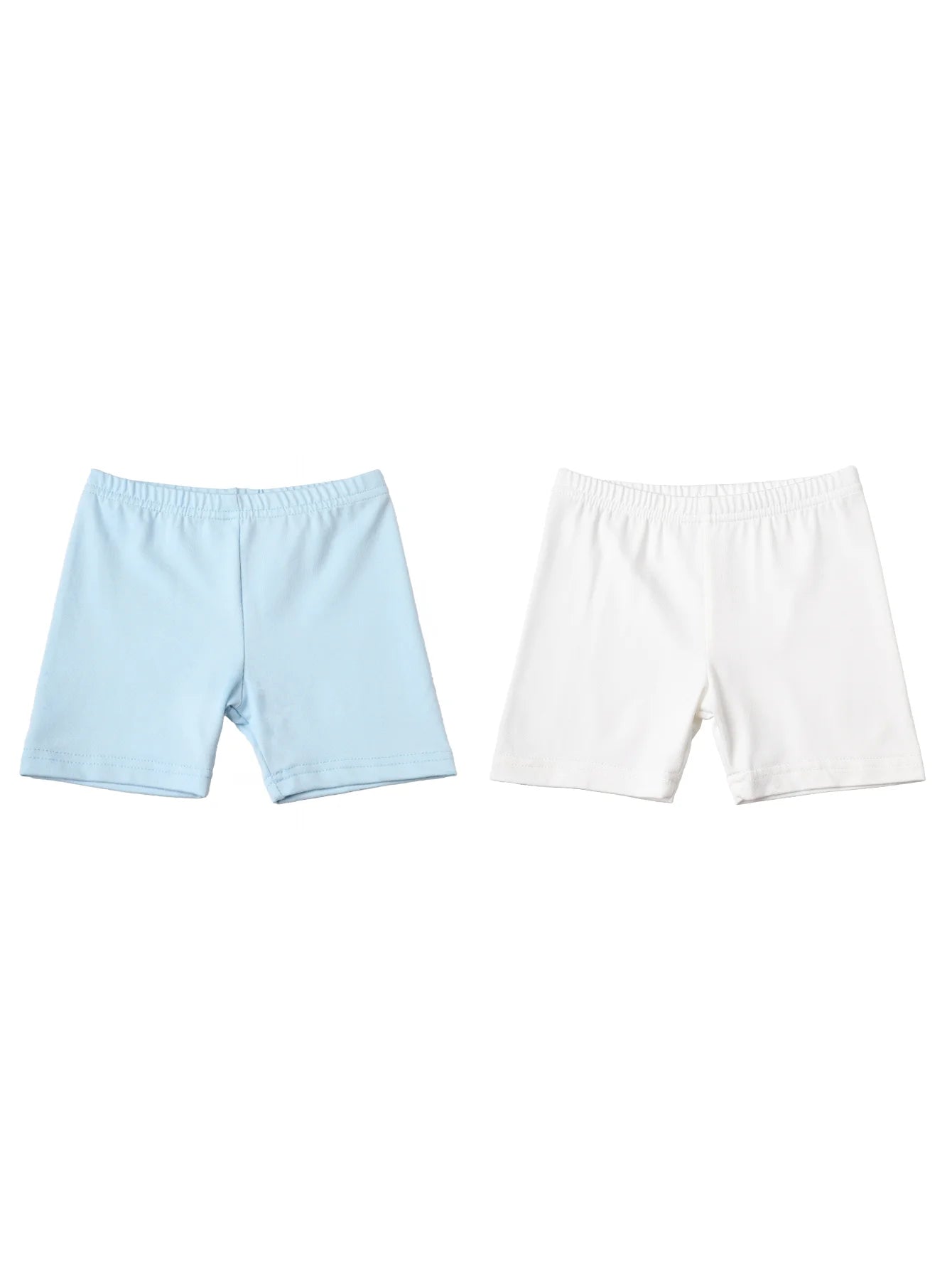 2Pcs Summer Solid Color Kids Leggings Girls