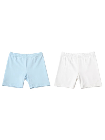 2Pcs Summer Solid Color Kids Leggings Girls