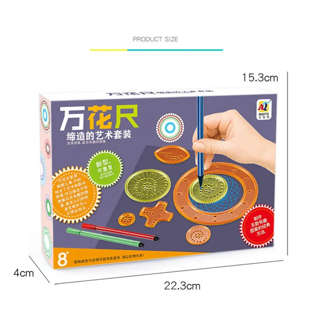 27Pcs Geometry Spirograph Drawing Stencil Painting Set