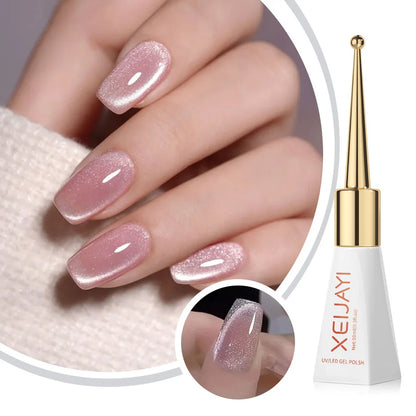3pcs Pink Cat Eye Gel Nail Polish & Magnet Tools Set