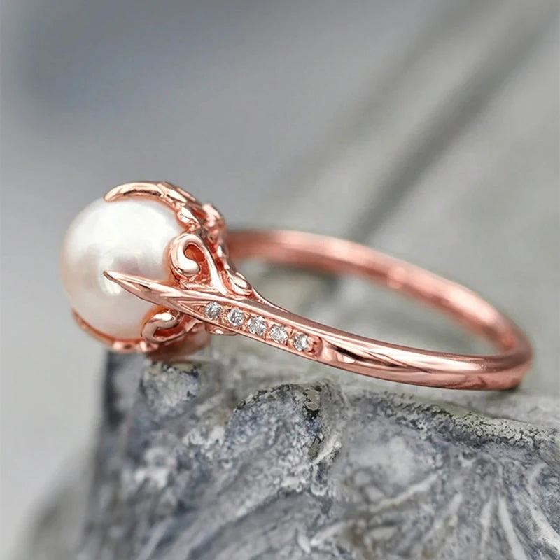 Imitation Pearl Luxury Exquisite Rings