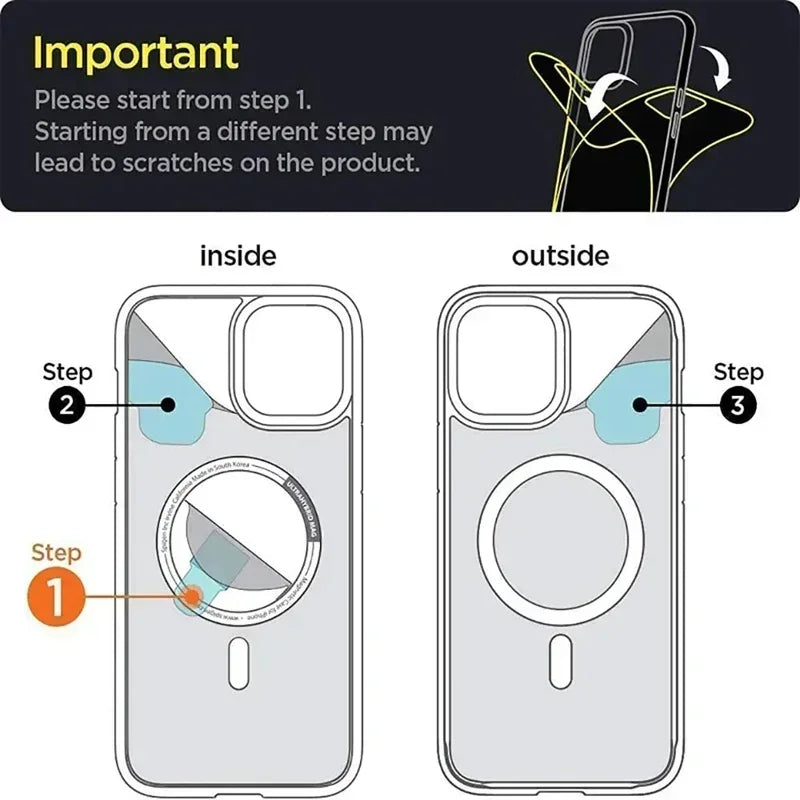 Original Magnetic Clear Case for iPhone 17 mini Funda for Magsafe Silicone Transparent Cover