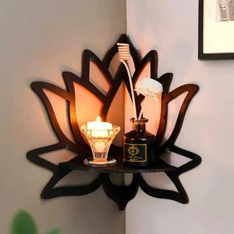 Wooden Lotus Hollow Rack Aromatherapy