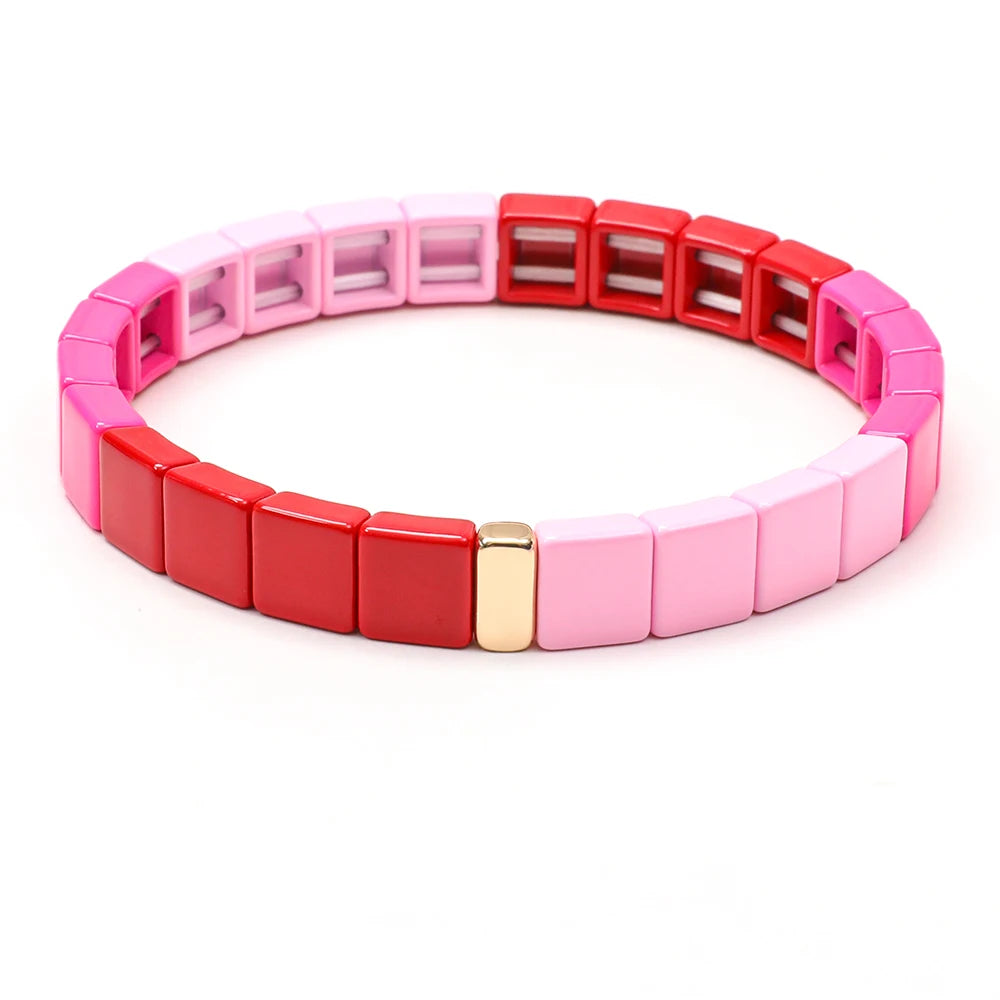 Elegant Rainbow Boho Geometric Bracelets
