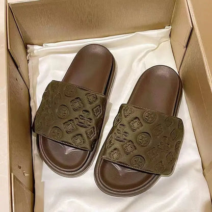 Magic Sticker Flat Luxury Slippers