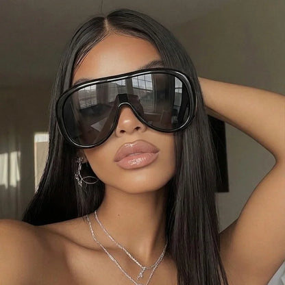 Oversized Large Frame Cat Eye Sunglasses