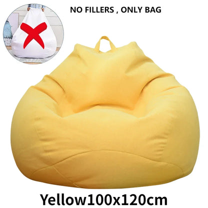 Large Bean Bag Chair Sofa Cover Without Filler Lazy Corner Seat