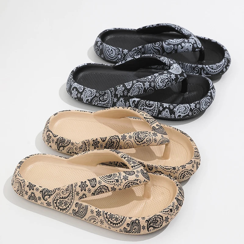 Flip-Flop Leopard Soft Thick-Soled Slippers
