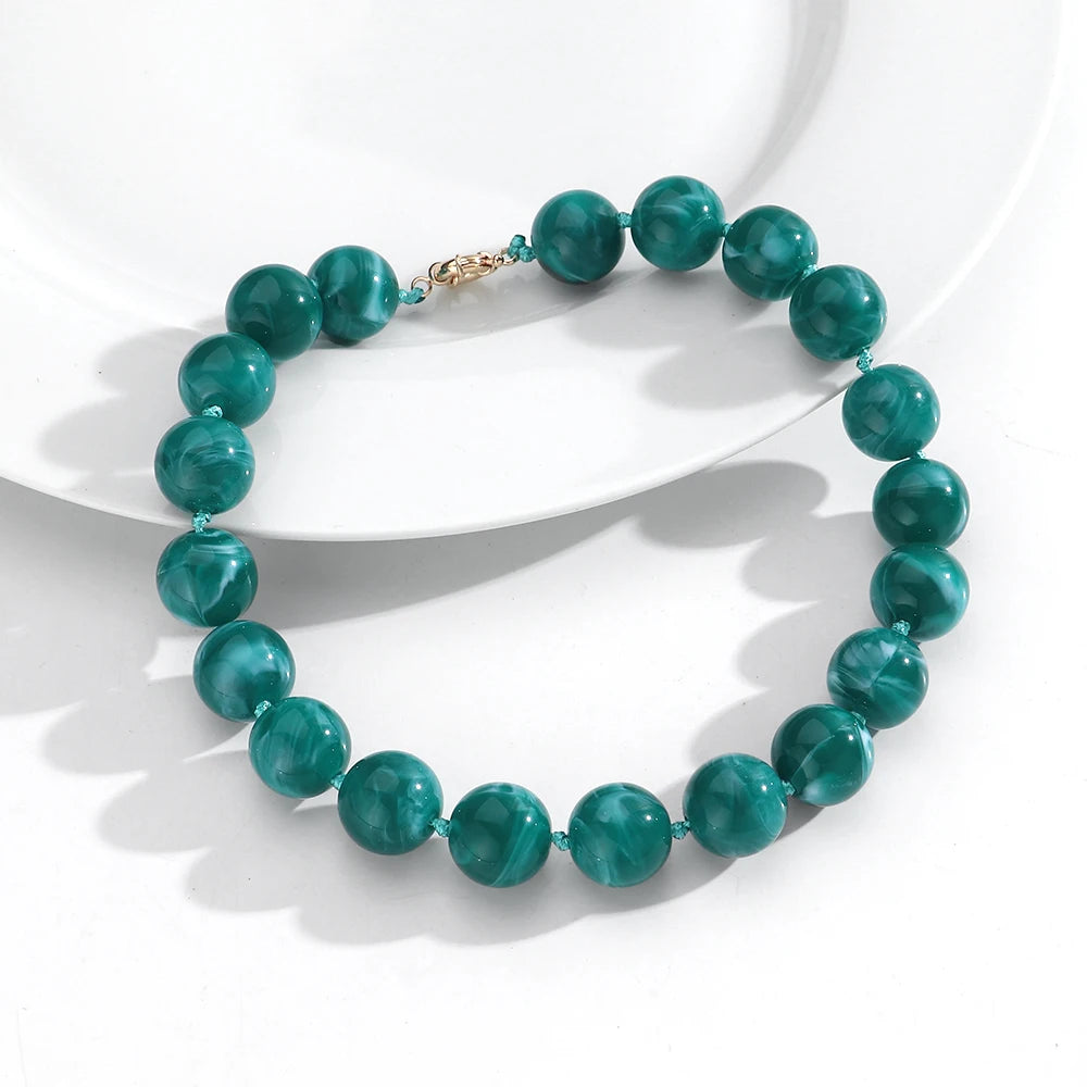Bohemian Style Handmade Beaded Necklace Jewelry