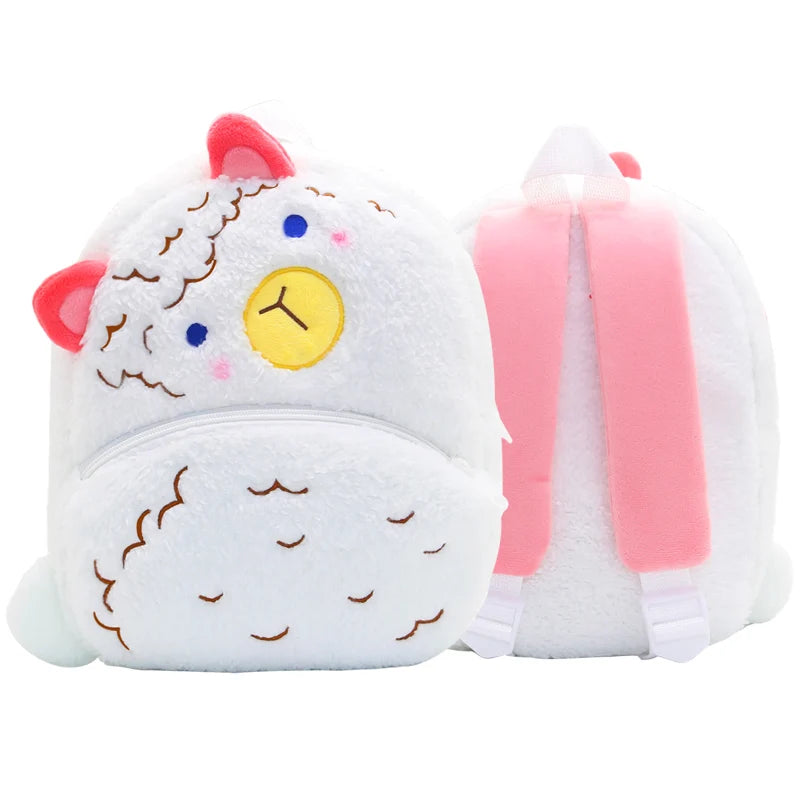 Cartoon cute plush animal backpack school