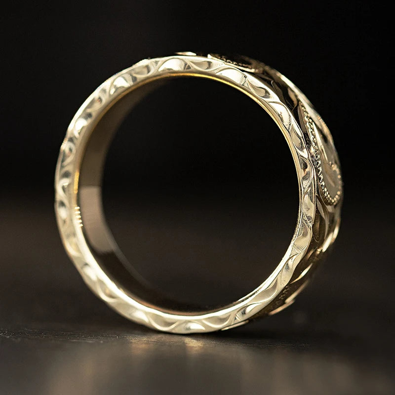 Huitan Aesthetic Flower Floral Pattern Rings