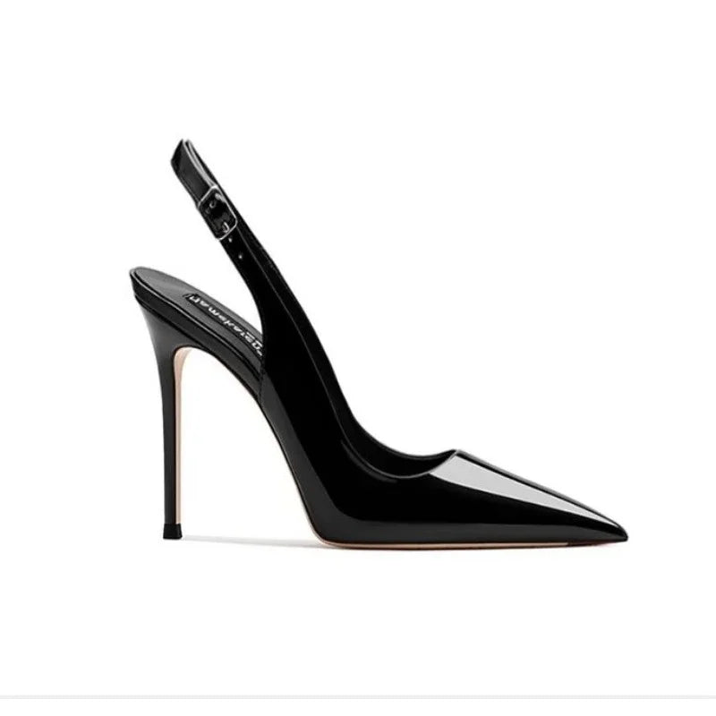 Sexy ultra-high heels leather shoes