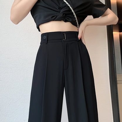 Casual Wide Leg Office Pants