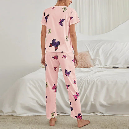 Cartoon Print Pajama Sleepwear Set