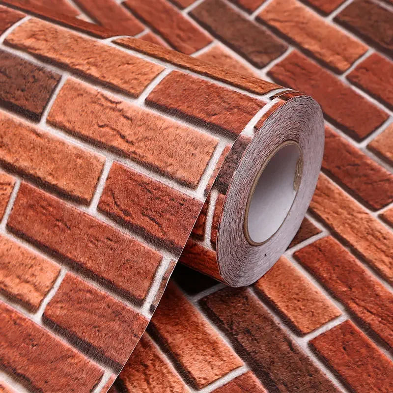 Red Brick Waterproof Wall Wallpaper Decoration