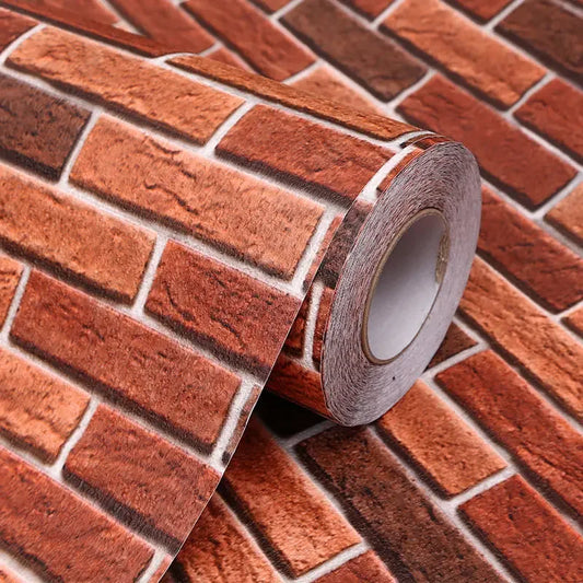 Red Brick Waterproof Wall Wallpaper Decoration