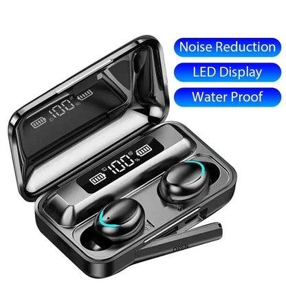 F9 Wireless Earphones LED Dislpaly Binaural TWS Wireless Bluetooth Headset