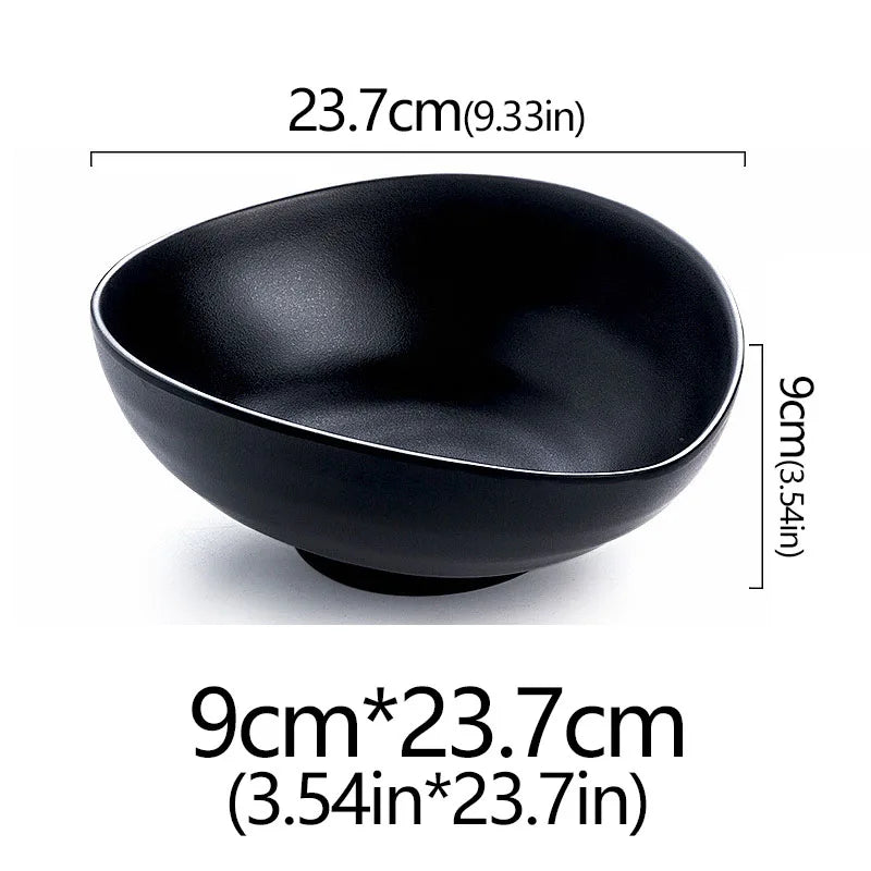 Frosted Melamine Ramen Bowl Imitation Porcelain