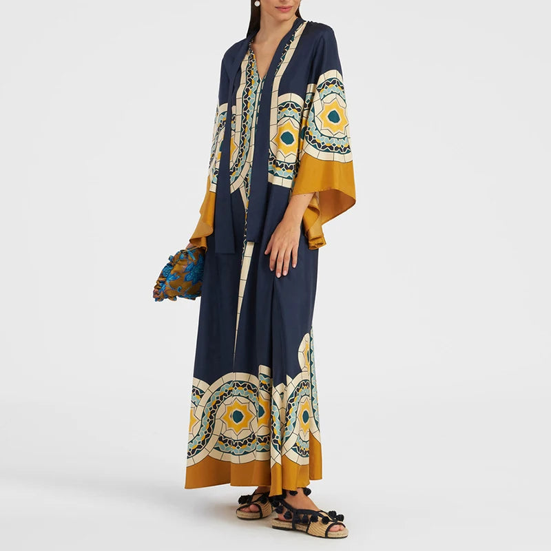 Ethnic Print Boho Long Dress