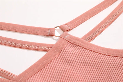 4Pcs Cotton Double Thin Belts Sexy Low Waist Lingerie