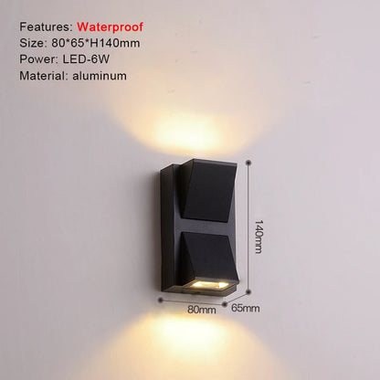 IP65 LED Wall Lamp Outdoor Sconce Balcony Porch Light