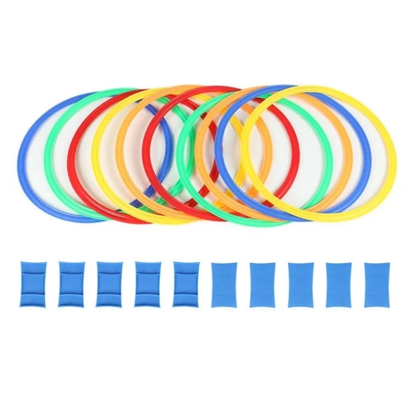 Outdoor Funny Physical Training Sport Toys Lattice Jump Ring Set