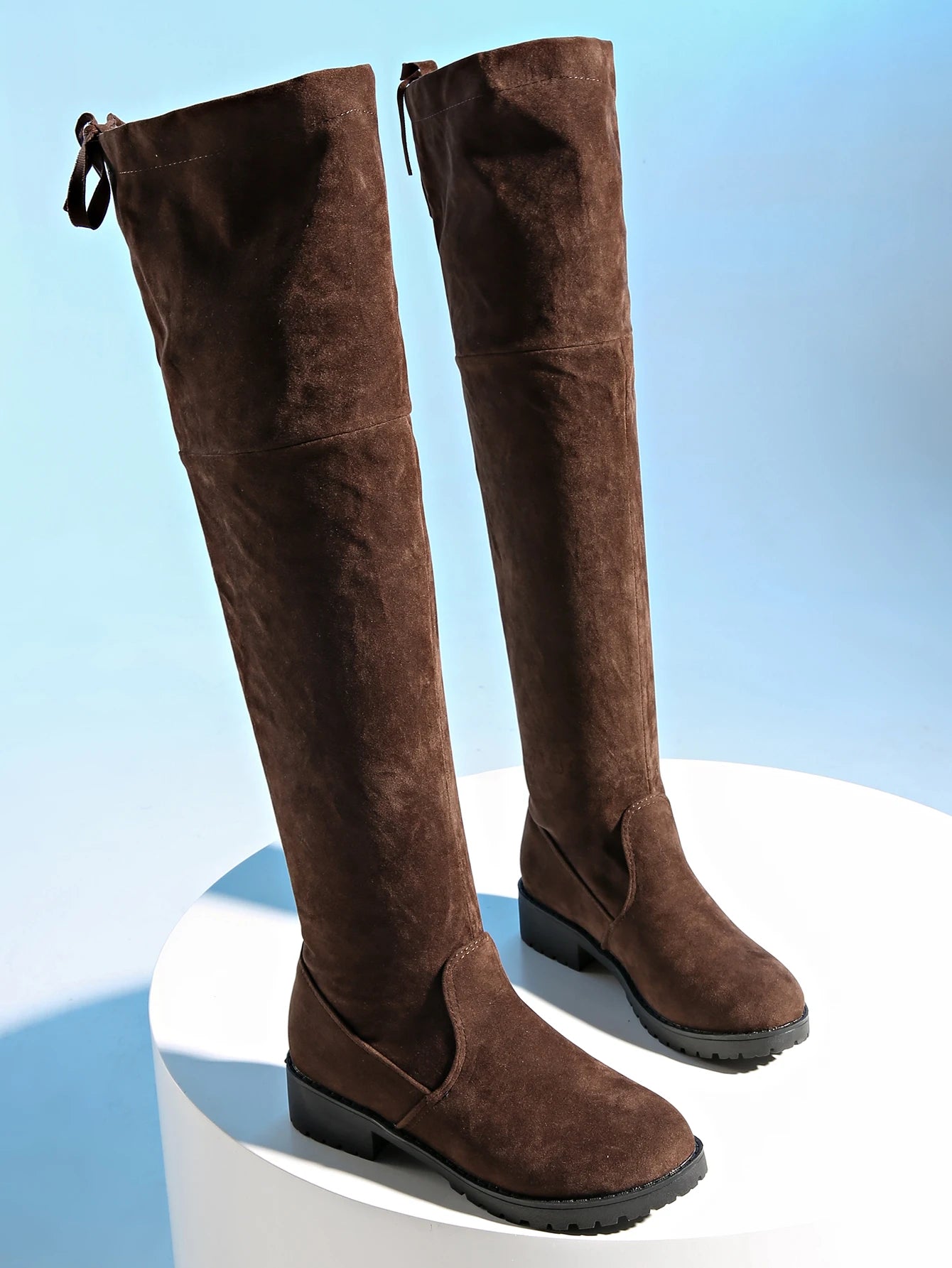 DANA Chunky High Heels  Round Toe Boots