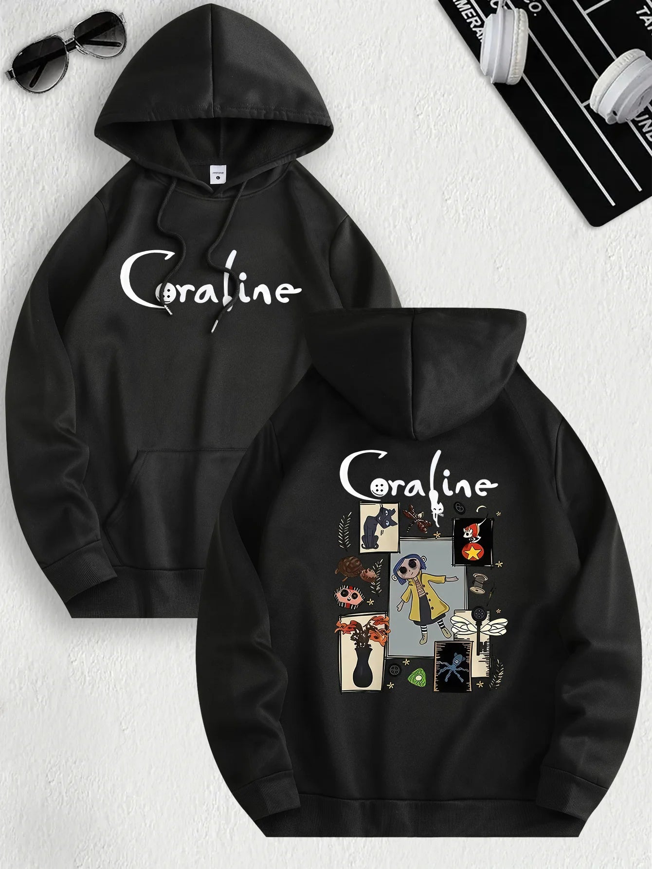 Coraline Inspired Casual Hoodie Pullover