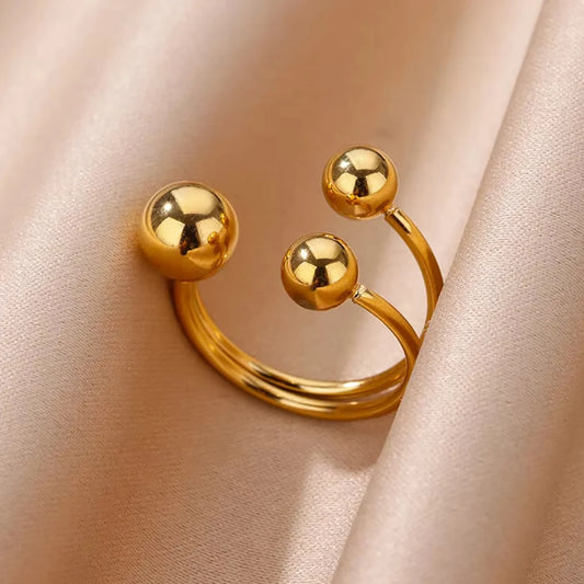 Stainless Steel Geometric Open Ring