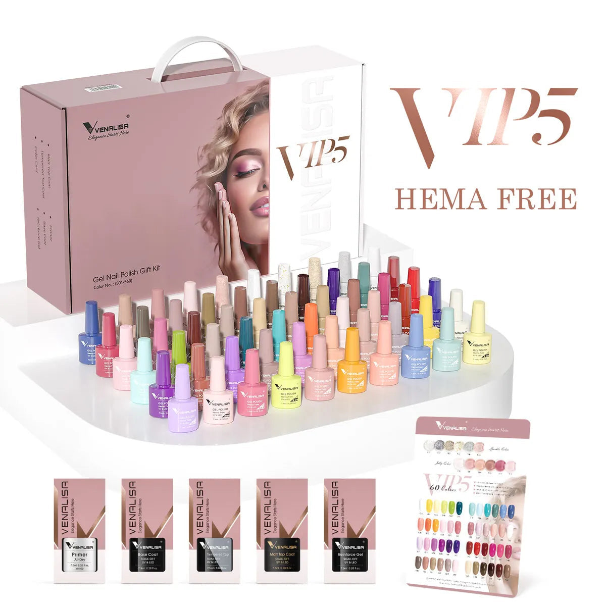 Glitter LED French Nail Polish