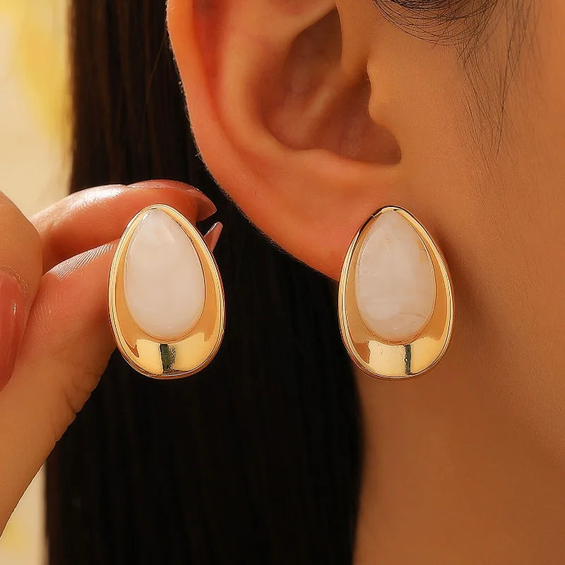 Dripping Oil Stud Earrings