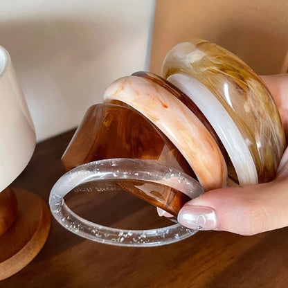 Geometry Wide-edge Dark Grain Bracelets