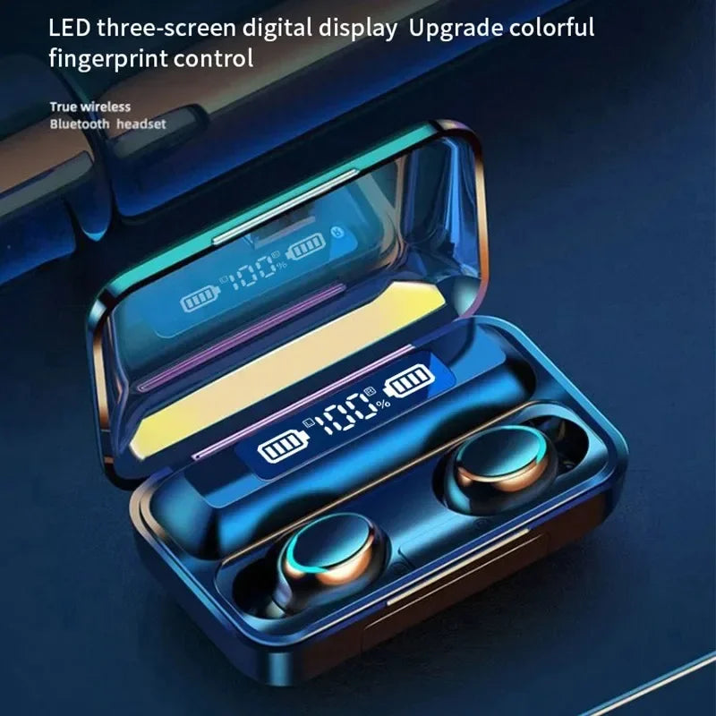 F9 Wireless Earphones LED Dislpaly Binaural TWS Wireless Bluetooth Headset