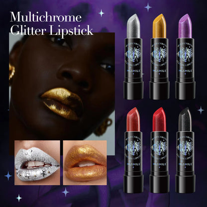 Glitter Lipstick Waterproof Diamond Pearlescent Metallic
