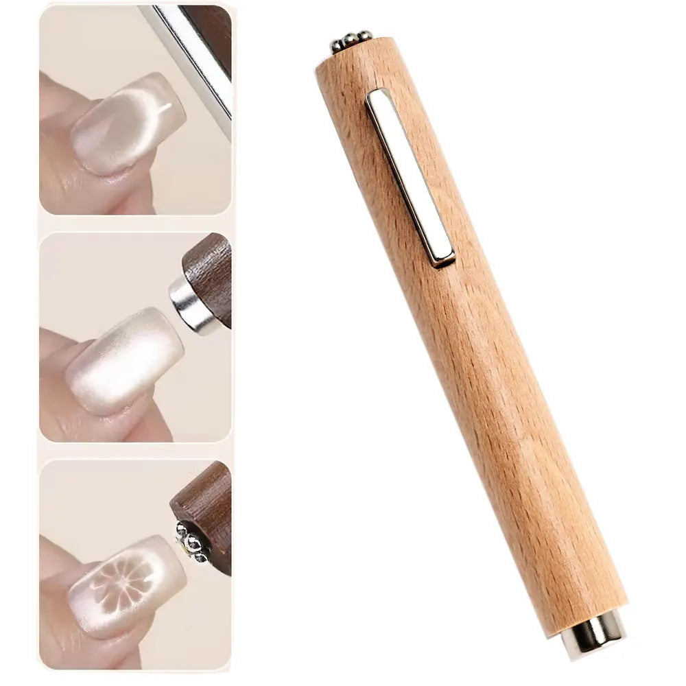 3pcs Pink Cat Eye Gel Nail Polish & Magnet Tools Set