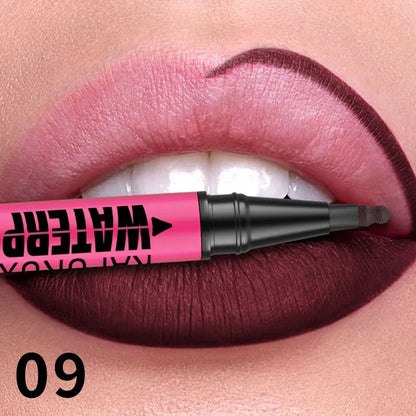 Liquid Matte12-Color Lipliner Pencil Waterproof Lips Contour Makeup