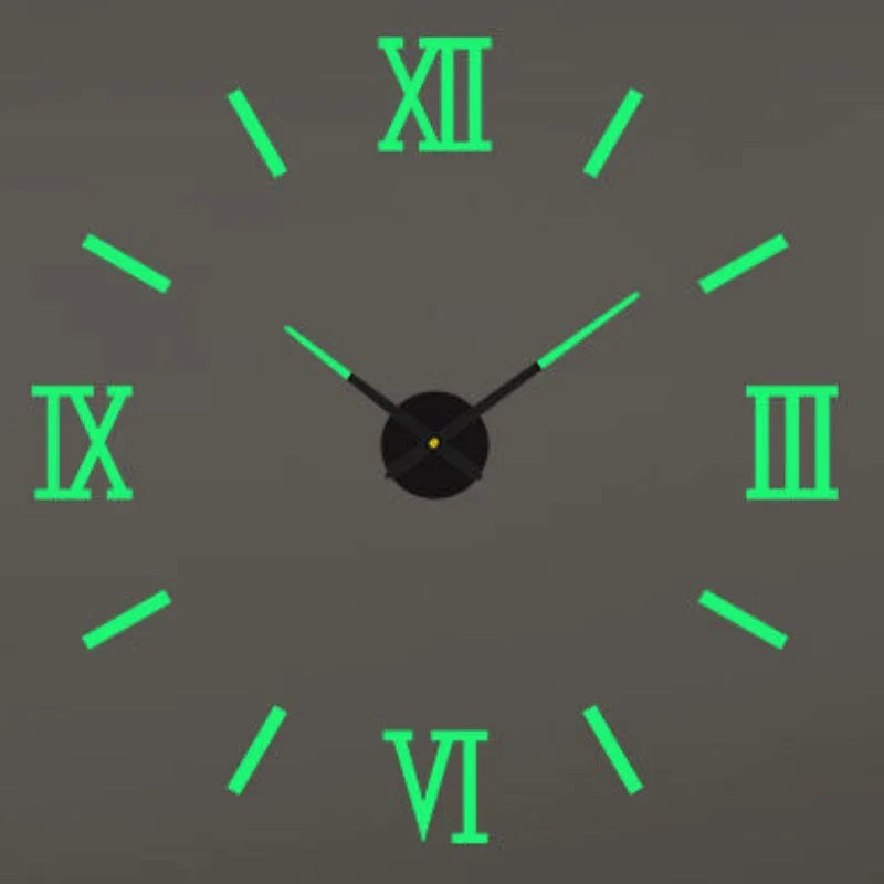 Large 3D Wall Clock Luminous Classic Wall Clocks