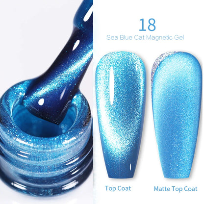 Sparkling Glass Bead Cat Magnetic Gel Nail Polish