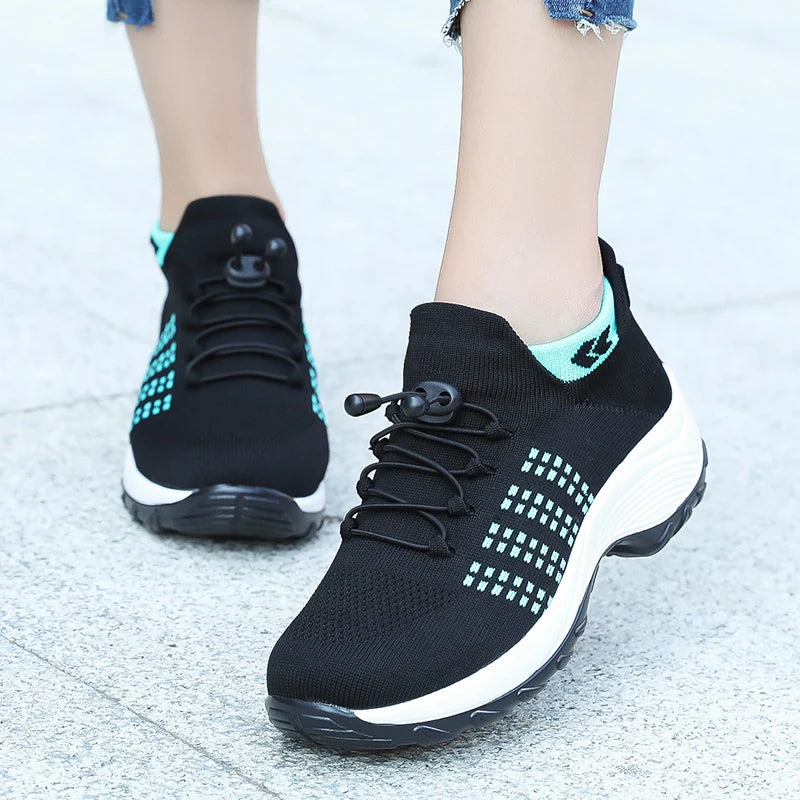 Walking Trainers Fly Weaving Sock Sneakers