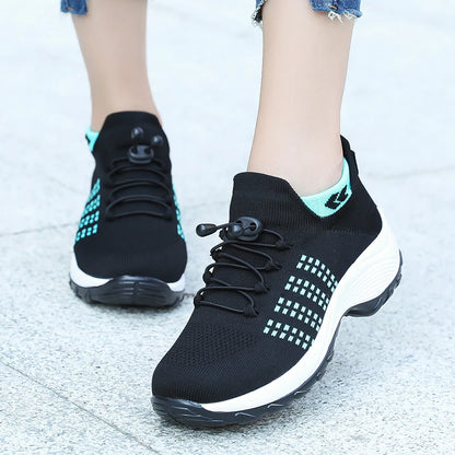 Walking Trainers Fly Weaving Sock Sneakers