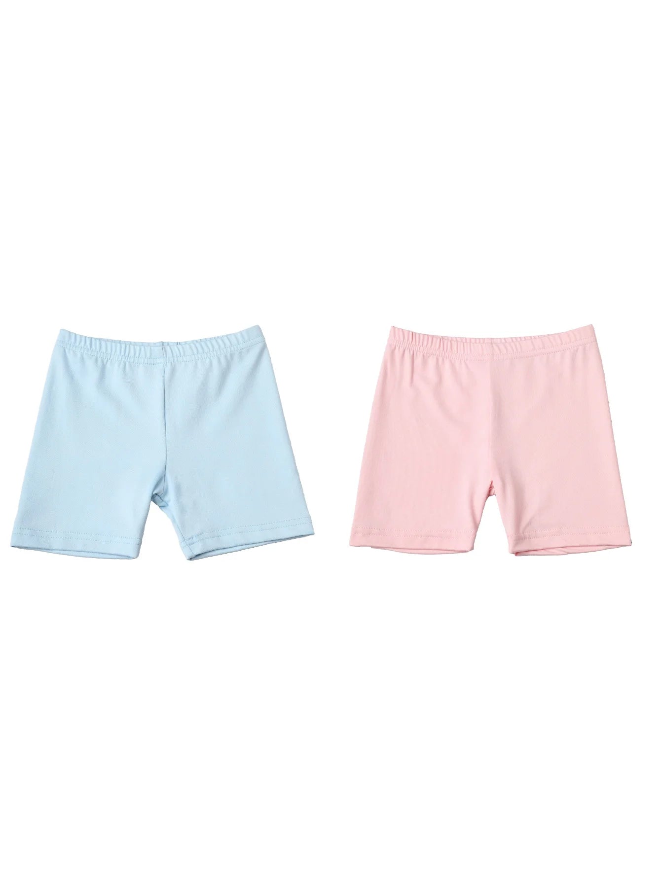 2Pcs Summer Solid Color Kids Leggings Girls