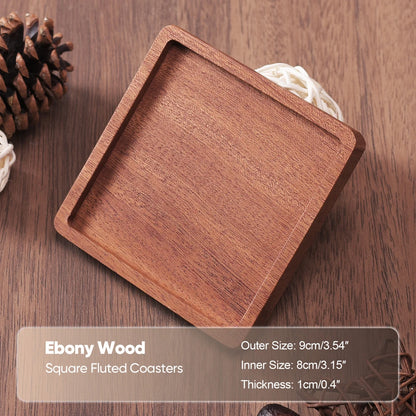1PCS Solid Walnut Wood Coaster