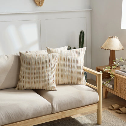Modern Nordic style yarn-dyed polka dot pillow case