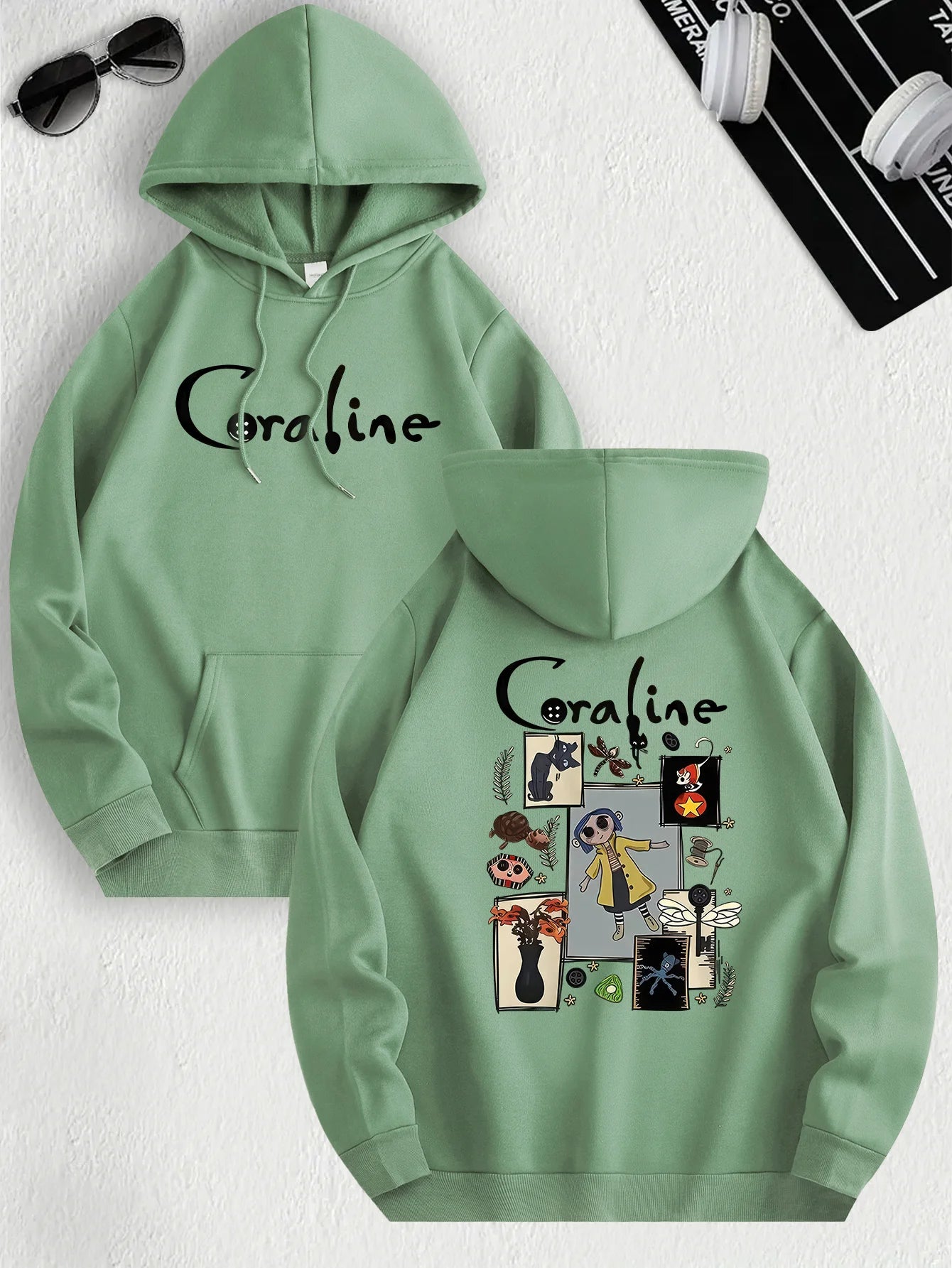 Coraline Inspired Casual Hoodie Pullover