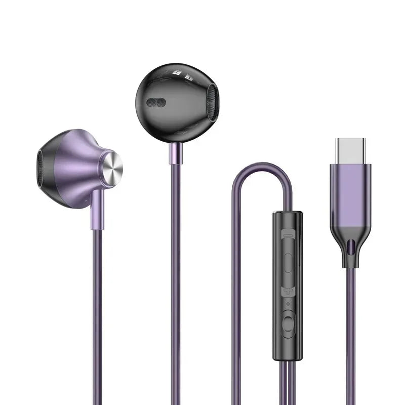 Headphones HiFi Surround Sound In-ear USB Type C/3.5mm With Wire Control