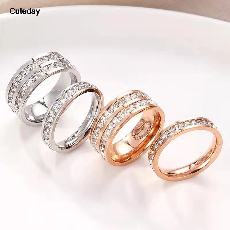 Stainless Steel 18 K Gold Plated Sun Rings