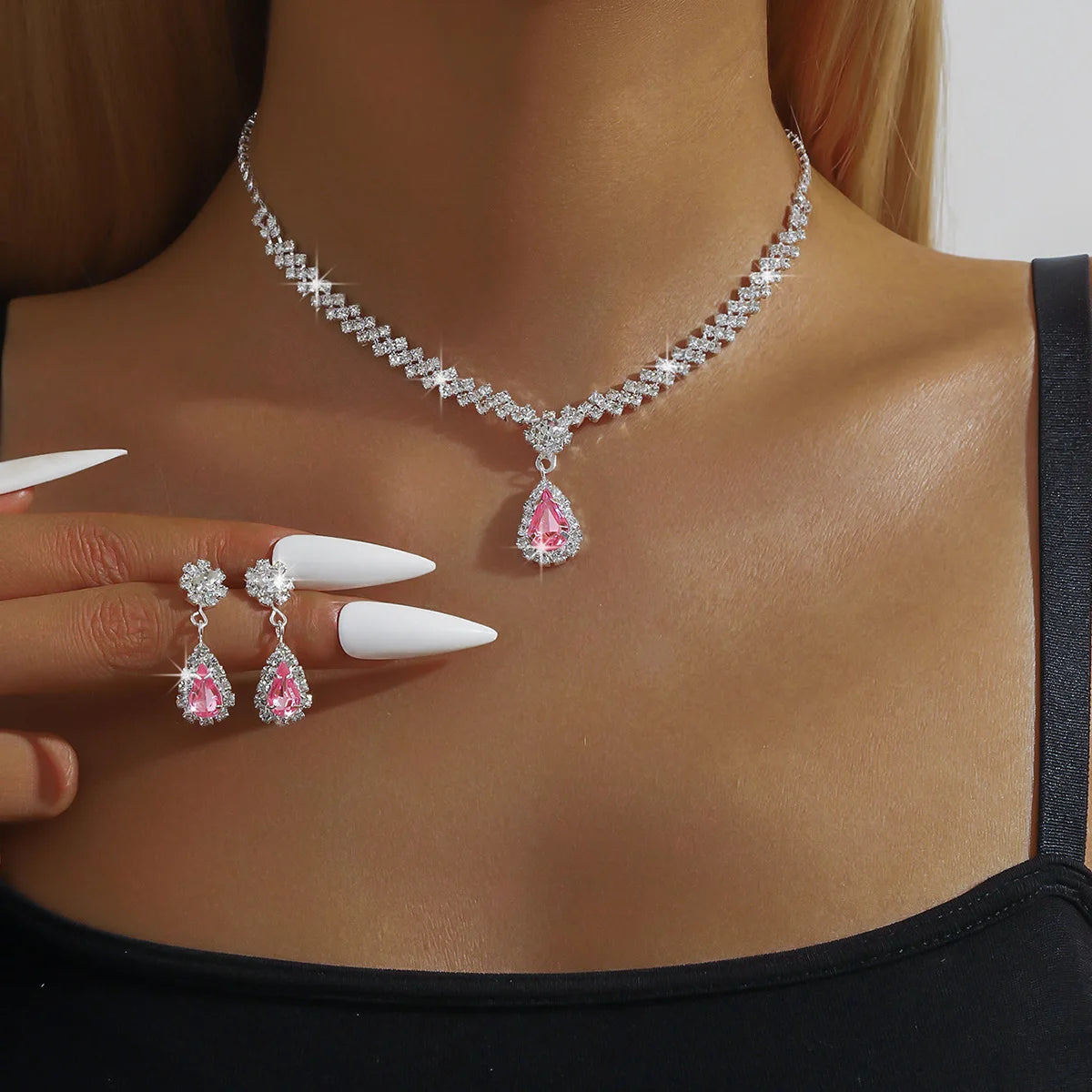 Water Drop Banquet Necklace Set
